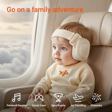MAMAZING Baby Ear Protection for Infants and Toddlers (3 to 48 Months), 25dB Noise Cancelling Headphones for Travel, Airplanes, Concerts – CE & ANSI Certified Hearing Protection & Improves Sleep - Image 6