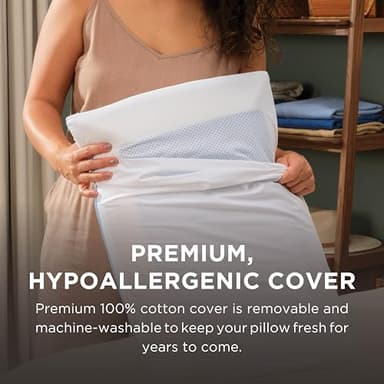 Tempur-Pedic TEMPUR-Cloud Dual Cooling Pillow, King (Pack of 1), White - Image 9