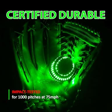 SPARK CATCH Light Up Baseball, Glow in The Dark Baseball, Sports Gear Accessories Gifts for Boys 8 9 10 11 12 13 14 15 Years Old, Kids Teens All Ages Gift Ideas (Impact-Activated version) (Neon Green) - Image 4
