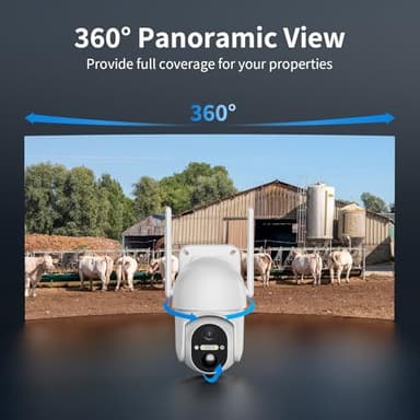 ELYSOO 4G LTE Cellular Security Cameras Outdoor, 2 Pack No WiFi Security Camera Solar Powered with 360° View, 2K Color Night Vision, Includes SIM Card(Support Verizon/AT&T/T-Mobile) - Image 6