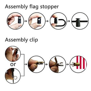 Garden Flag Stand Holder Iron Garden Flag Pole 36.5*X16.5inch with Flag stopper and Clips Display Garden Season Flag for yard Decroate your Garden - Image 5