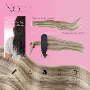 Moresoo Tape in Human Hair Extensions 20 Inch Highlighted Hair Extensions Tape in Light Brown Highlighted with Blonde Glue in Extensions Invisible Glue in Extensions Real Hair #P9A/60 20pcs 50g - Image 5