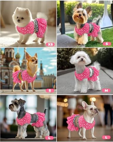 CuteBone Two Piece Dog Sports Dress Athleisure Puppy Skirt Lightweight Small Dogs Girl Clothes Cat Apparel SPS11M - Image 6