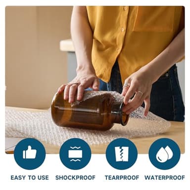 Bubble Cushioning Wrap 12 inch x 36ft - Large Plastic Packing Roll for Moving Boxes & Shipping Supplies - Moving Supplies, Perforated Every 12 Inch - Image 5