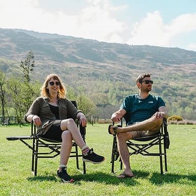 SUNNYFEEL Camping Directors Chair, Heavy Duty,Oversized Portable Folding Chair with Side Table, Pocket for Beach, Fishing,Trip,Picnic,Lawn,Concert Outdoor Foldable Camp Chairs - Image 5