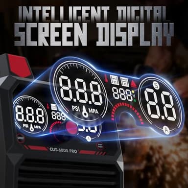 YESWELDER Plasma Cutter 60Amp Non-High Frequency Non-Touch Pilot Arc, Digital Display DC Inverter 110/220V Dual Voltage Blowback Plasma Cutting Machine CUT-60DS PRO - Image 2