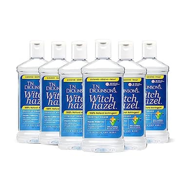 T.N. Dickinson's Witch Hazel Astringent for Face and Body, 100% Natural, 6 Count - Image 1