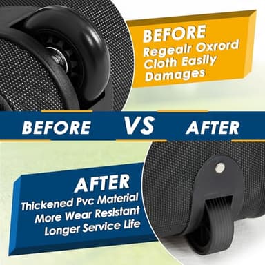 DAREKUKU Golf Travel Covers for Airlines with Detachable Shoulder Straps, Soft Foldable Golf Club Travel Bags, 900D Heavy Duty Oxford -Universal Size, Black - Image 4