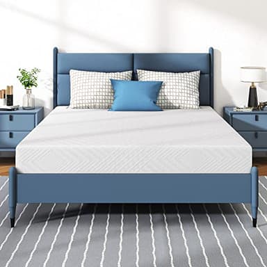 IULULU Full Mattress, 8 inch Memory Foam Mattress in a Box Full Size Green Tea Gel Infused, Medium Firm, CertiPUR-US Certified, Made in USA, White - Image 8