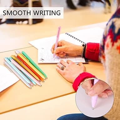 WY WENYUAN Cute Fine Point Smooth Writing Pen - Personalized Ballpoint Bulk, Flair Colorful, Black Ink 1.0 mm Journaling, Glitter Office Supplies for Women & Men, Note Taking - Image 5