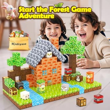 100PCS Magnetic Blocks - Build Mine Magnet World Forest Set, STEM Building Toys for Kids Ages 4-8, Classroom Must Haves Construction Toys, Sensory Toddler Toys Gift for 3+ Year Old Boys & Girls - Image 4