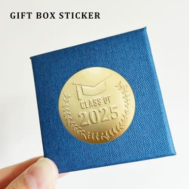 100 x Class of 2025 Stickers, Graduation Favor Gold Foil Stickers, 2025 Graduation Stickers, Senior Stickers, Graduation Announcement, Grad Party Envelope Seals, Embossed Sticker (Gold) - Image 2