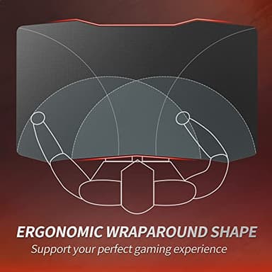 CubiCubi Gaming Desk Z Shaped 47 inch Gamer Workstation, Home Small Computer Carbon Fiber Surface Gaming Desk PC Table with Headphone Hook, Dark Black - Image 6