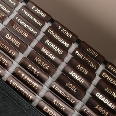 UPAFEXXI-Leather Bible Tabs, Bible Tabs for women and men(Gold Foil Lettering) Large Print Stickers, Easy to Read and Apply, 80 Chapters Labels for Easy Navigation(Brown) - Image 6