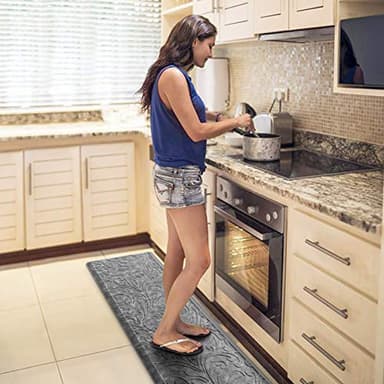 KMAT Kitchen Mat Cushioned Anti-Fatigue Floor Mat Waterproof Non-Slip Standing Ergonomic Comfort for Home,Office,Sink,Laundry,Desk 17.3" (W) x 60"(L),Grey - Image 6