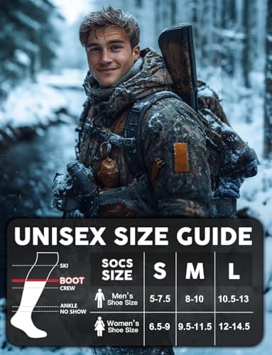 Alpaca Boot Socks for Men and Women, Moisture Wicking, Temperature Regulating, Hiking, Running (US, Alpha, Large, Regular, Regular, Dark Gray) - Image 6