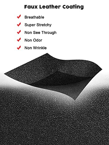 RUFIYO Faux Leather Leggings for Women High Waisted Leather Pants Pleather Leggings Tummy Control Black Medium - Image 5