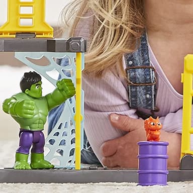 Spidey and His Amazing Friends Hulk’s Smash Yard Preschool Toy, Hulk Playset with Toppling Tower and Smash Wall, Kids Ages 3 and Up (Amazon Exclusive) - Image 7