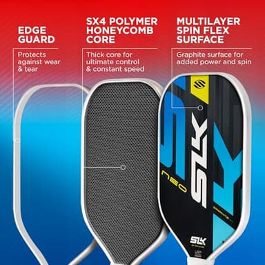 Selkirk Sport SLK Neo Graphite Pickleball Paddle Set of 2 | Designed in The USA | Graphite Paddles for Superior Power | Pickleball Starter Set | Red & Blue - Image 3