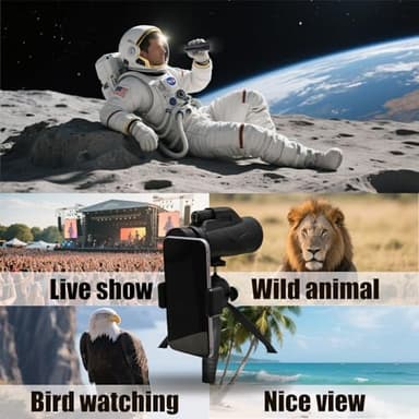 Monocular-Telescope 80x100 High Definition High Powered Telescope for Stargazing,Hunting,Wildlife Bird Watching,Travel,Camping,Hiking,for Smartphone for Adults for Beginners - Image 2