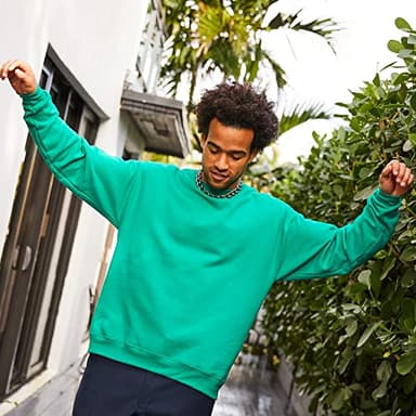 Hanes Men's Comfortwash Garment Dyed Sweatshirt, deep Forte Blue, Small - Image 2