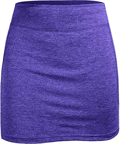BLEVONH Womens Summer Tennis Skirts with Shorts Underneath, Pickleball, Athletic, Workout and Golf Skorts with Pockets Purple Small - Image 2