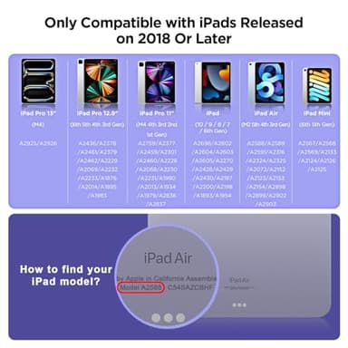 Stylus Pen for iPad 2018-2025, 15Mins Fast Charge for Apple Pencil, Palm Rejection, Compatible with iPad 10/9/8/7/6, iPad Pro 12.9"/11"/13" M4, iPad mini 6/5, iPad Air 5/4/3/11"-13" M2 - Image 2