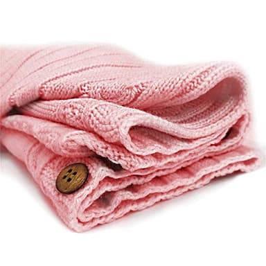XMWEALTHY Newborn Baby Wrap Swaddle Blanket Knit Sleeping Bag Sleep Sack Stroller Wrap for Baby(Light Pink) (0-6 Month) - Image 4