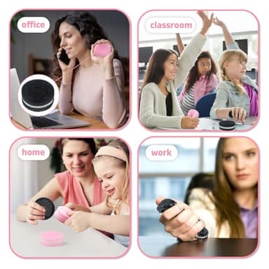 Gytera Sticky Cookie Squishies Fidget Toys Adults, Squeeze Toys Sensory Toys for Kids with Autism, Stress Balls for Adults Fidgets Birthday Gifts Party Favors for Kids(2 Pack Pink Black) - Image 4