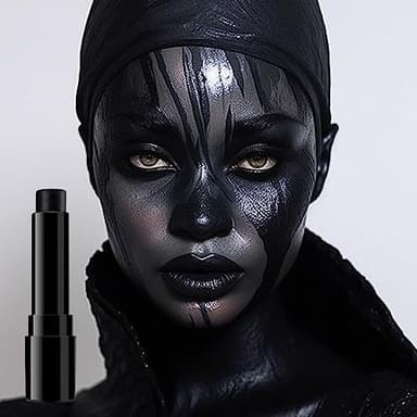 BADCOLOR Black Cream-Blendable Face Body Paint Stick for Adults Children Eye Black Softball Football Baseball Sports , Non-Toxic Hypoallergenic for Halloween SFX Makeup Cosplay Joker Costume Parties - Image 2