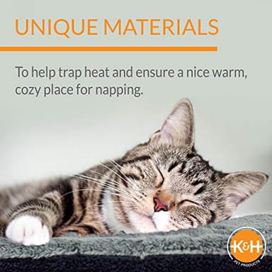 K&H PET PRODUCTS Self-Warming Cat Bed Pad, Self Heating Pad for Outdoor Cat Houses, Warming Mat for Indoor Pet Beds & Furniture, Reversible Blanket, Washable - Small 21 X 17in Oatmeal/Chocolate - Image 6