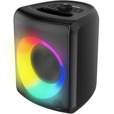 Monster Musicbox Bluetooth Speaker, 60W Loud Portable Wireless Speaker with Dynamic RGB Lighting, Speakers for Outdoor Indoor, Stereo Sound, 12H Playtime, IPX5 Water Resistant, Supports TF Card, AUX - Image 1