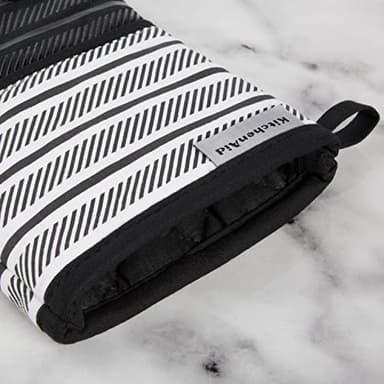 KITCHENAID Albany Oven Mitt 2-Pack Set, Matte Black, 7"x13" - Image 3