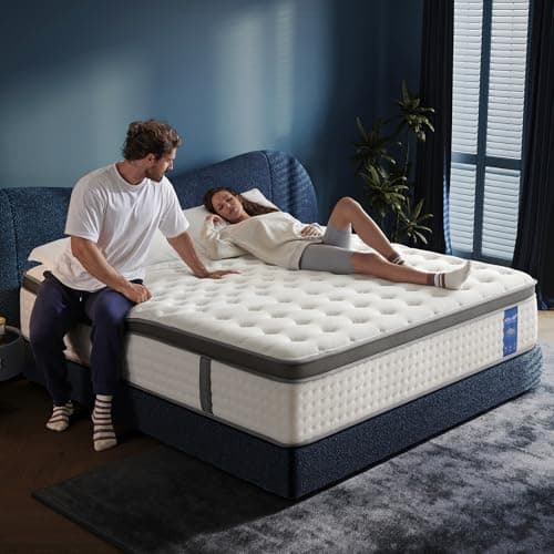 KOULABR Z King Size Mattress,14 Inch King Mattress in a Box,Superior Hybrid with Gel Memory Foam or Back & Lumbar Support,100 Night Trial,Maximum Support,Pressure Relief,Zoned Support Spring, Firm - Image 1