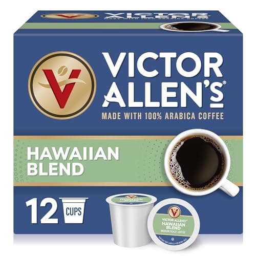 Victor Allen's Coffee Hawaiian Blend, 12 Count, Medium Roast, Single Serve Coffee Pods for Keurig K-Cup Brewers - Image 1