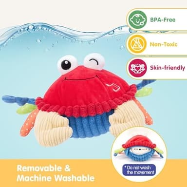 hahaland Baby Toys 6+ 12-18 Months - Crawling Musical Dancing Walking Moving Bouncing Learning Crab Tummy Time Toy Sensory Toddler Toys for 1-3 Year Old Christmas Birthday Gifts Stocking Stuffers - Image 5