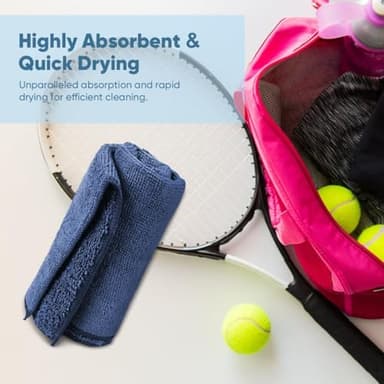 HOMEXCEL Microfiber Washcloths 12 Pack, Highly Absorbent and Soft Face Towel, Multi-Purpose Wash Cloths for Bathroom, Gym, Hotel, Spa and Kitchen, Multicolor 12x12 Inch - Image 4