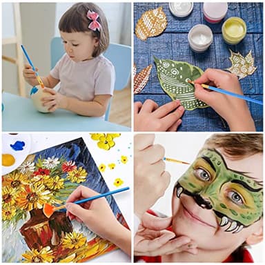 AROIC Painting Brush Set, 20 Packs /240 Pcs, Nylon Brush Head, Suitable for Oil and Watercolor, Perfect Suit of Art Painting, Best Present for Painting Enthusiasts. - Image 7