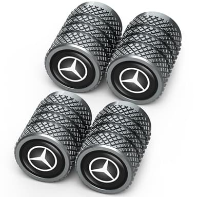 for Benz Car Tyre Valve Caps Tire Dust Caps for Mercedes Benz CESM CLK GLK GL AB GLS GLE AMG Series,4pcs Auto Tire Valve Stem Caps Universal Tire Air Covers,Anodized Dust Caps Car Tire Valve Cover - Image 1