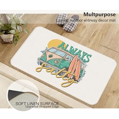 Udinaz Summer Beach Front Door Mat Outside Entrance,Beach House Decor,17"X30" - Image 4