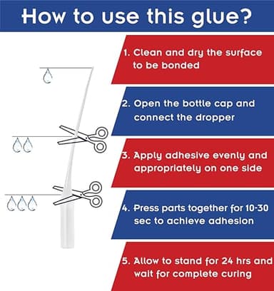 LOOCTOT 30g Plastic Glue,Adhesive for Legos&Miniatures,3D Printing,Toy Car,ABS,PVC;Super Instant Glue Bonding Between Plastics, Waterproof Clear - Image 3