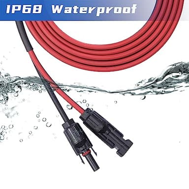 VALEMO Solar Cable 20 Feet 2x10 AWG Twin Wire Solar Extension Cable, Copper Strand with Female and Male Connectors on Both Ends, Solar Panel Wire & Adaptor for Home, Shop and RV Solar Panels - Image 4