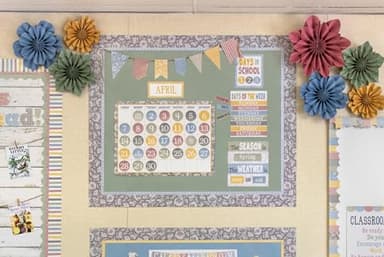 Teacher Created Resources Classroom Cottage Pennants Accents - Assorted Sizes (TCR7197) - Image 3