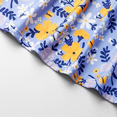 Girls Floral Dress Boho Sleeveless Dresses Casual Party Beach Sundress Daisy Toddler Summer Dress Sunflower Clothes for Kids 6-7T Blue/1930 - Image 6