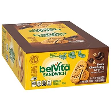belVita Breakfast Bar Biscuit Sandwiches, Dark Chocolate Creme, 64 Total Packs, 8 Boxes (2 Biscuits Per Pack) - Image 14