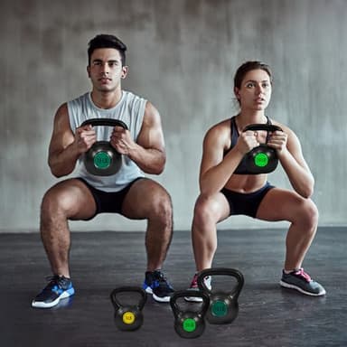 Fitvids Kettlebell Sets 4 Piece Strength Training KettleBells Weight Set 5lb, 10lb, 15lb, 20lb Kettle Bell - Image 7