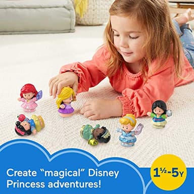 Fisher-Price Disney Princess Gift Set by Little People, 6 Character Figures for Toddlers and Preschool Kids Ages 18 Months to 5 Years (Amazon Exclusive) - Image 3