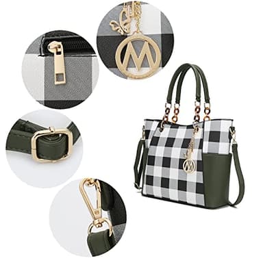 MKF Collection Tote Bag for Women, Handbag Set with Wallet-Top-Handle- Vegan Leather Purse Pink by Mia k - Image 6