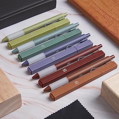 BLIEVE Aesthetic Highlighters and Gel Pens And Soft Tip, No Bleed Dry Fast Easy to Hold, for Bible Journaling Planner Notes School Office Supplies (Earthy) - Image 3