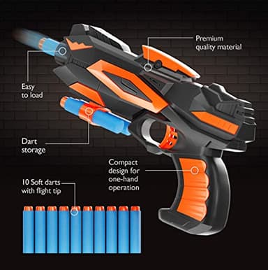 Hover Shot Shooting Toy for Kids - Ball Target Game for Nerf Guns - Cool Birthday Gifts Toys for Boys Age 6+ Year Old Boy Best Teenage Gift Idea - Gun, Targets & Darts - Powered by Plug or Batteries - Image 4